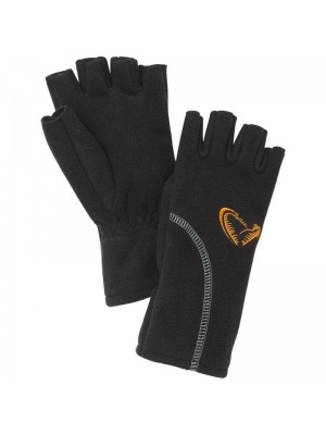Savage Gear Wind Pro, Mănuși cu Degete Tăiate, Culoare Neagră, Mărime M