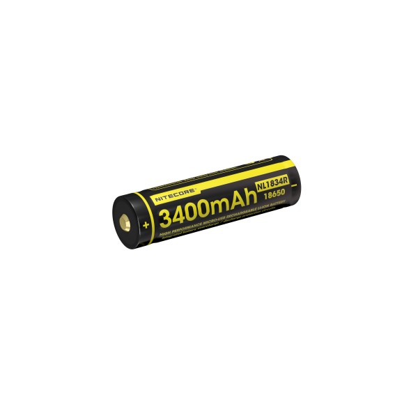 Acumulator Nitecore 18650 Li-Ion 3400 mAh NL1834R cu PCB Reincarcabil USB