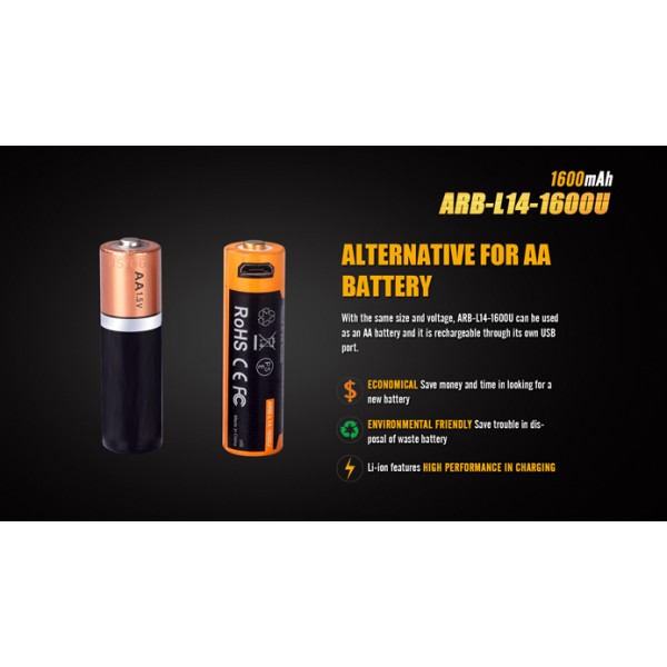 Acumulator Fenix ARB-L14-1600U 1600 mAh (Cu Micro-USB) 