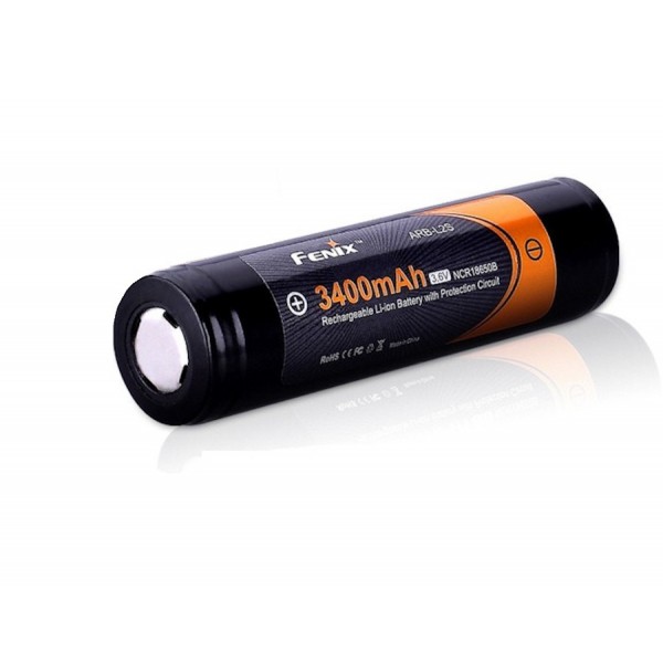 Acumulator Fenix ARB-L2S (NCR18650B) 18650 Li-Ion 3400 mAh (Contact Buton) cu Protecție (PCB)
