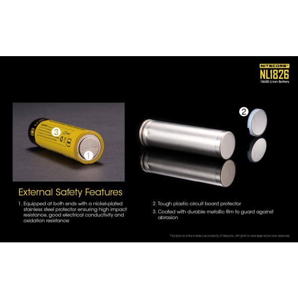 Acumulator Nitecore 18650 Li-Ion 2600 mAh NL1826 cu PCB