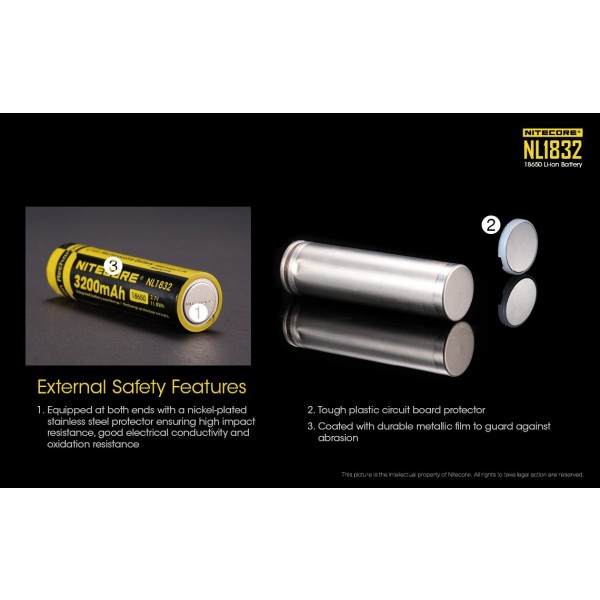 Acumulator Nitecore 18650 Li-Ion 3200 mAh NL1832 cu PCB