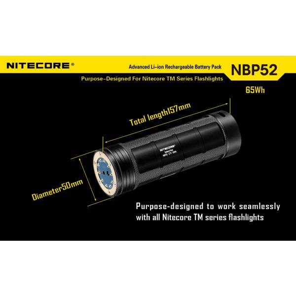 Acumulator Nitecore NBP52 pentru Nitecore TM; 