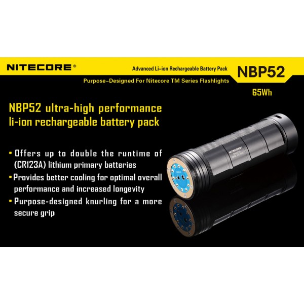 Acumulator Nitecore NBP52 pentru Nitecore TM; 