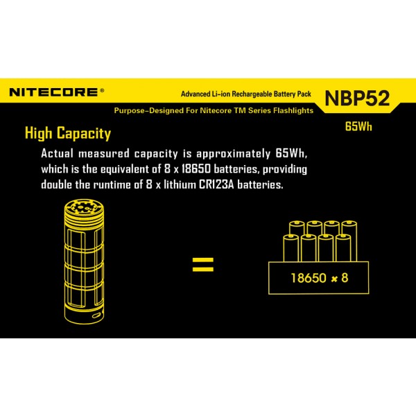 Acumulator Nitecore NBP52 pentru Nitecore TM; 