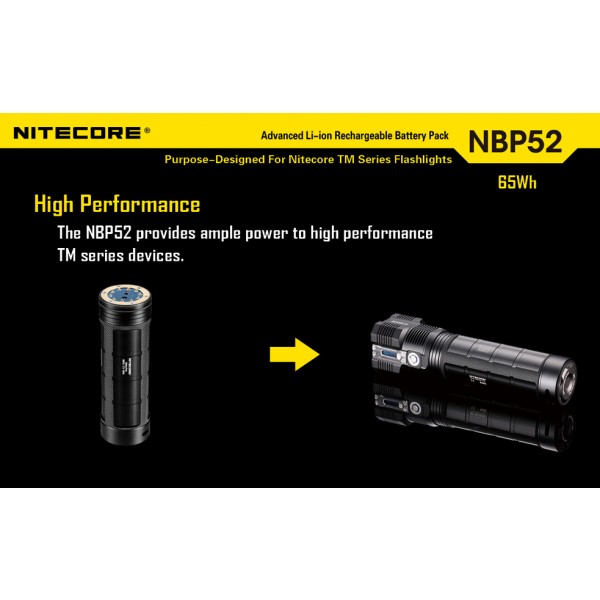 Acumulator Nitecore NBP52 pentru Nitecore TM; 