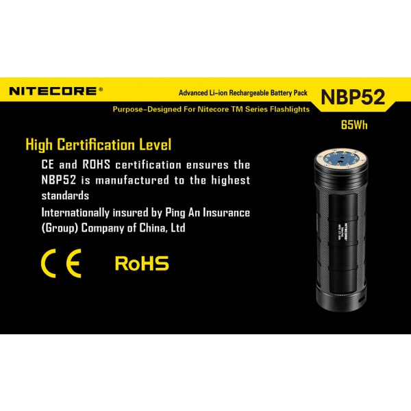Acumulator Nitecore NBP52 pentru Nitecore TM; 