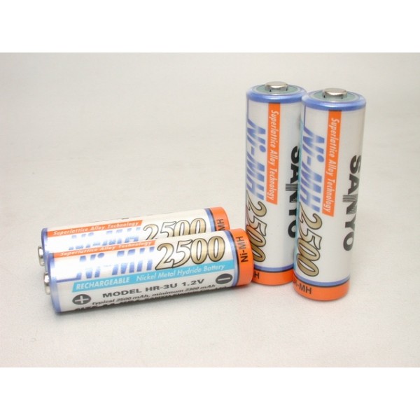 Acumulatori AA Sanyo R6 2500mAh NiMH HR-3U