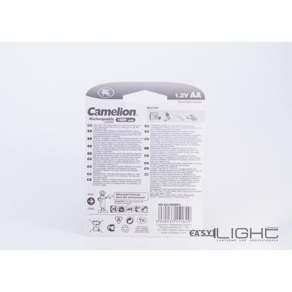 Acumulatori AA Camelion R6 1500 mAh NiMH NH-AA1500BP2