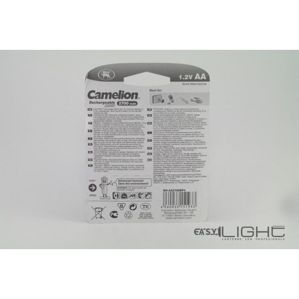 Acumulatori AA Camelion R6 2700 mAh NiMH HH-AA2700BP4