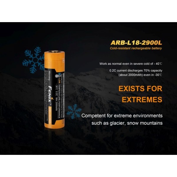 Fenix ARB-L 18-2900L, Acumulator 18650 2900mAh