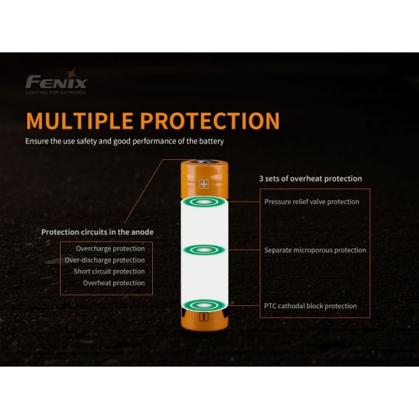Fenix ARB-L21-5000U, Acumulator 21700 Reîncărcabil USB Type C 5000mAh
