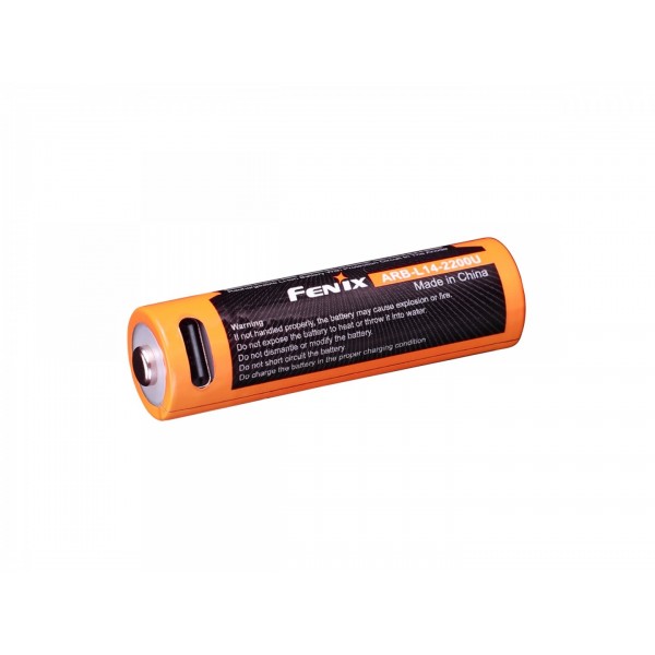 Fenix ARB-L14-2200U, Acumulator 14500, Li-Ion, 2200 mAh, Reincarcabil USB-C, 1.5 V www.easylight.ro