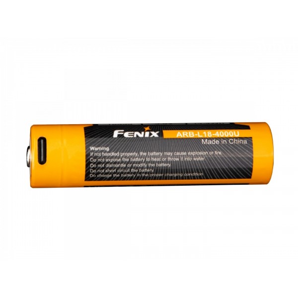 Fenix ARB-L18-4000U, Acumulator 18650, Li-Ion, 4000 mAh, PCB, Reincarcabil USB-C www.easylight.ro