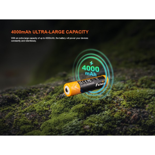 Fenix ARB-L18-4000U, Acumulator 18650, Li-Ion, 4000 mAh, PCB, Reincarcabil USB-C www.easylight.ro