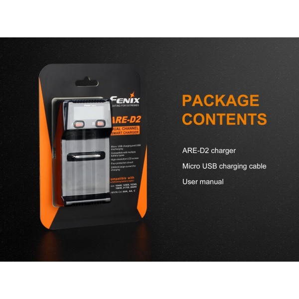 Fenix ARE-D2, Încărcător Universal Inteligent, 2 Canale Încărcare