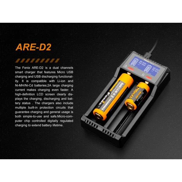 Fenix ARE-D2, Încărcător Universal Inteligent, 2 Canale Încărcare