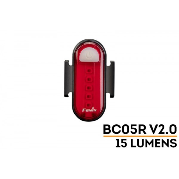 Fenix BC05R V2.0, Lumină Spate Bicicletă, Reîncărcabilă USB-C, 15 Lumeni, 50 Metri