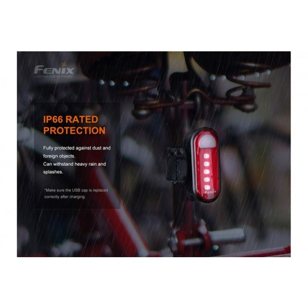 Fenix BC05R V2.0, Lumină Spate Bicicletă, Reîncărcabilă USB-C, 15 Lumeni, 50 Metri