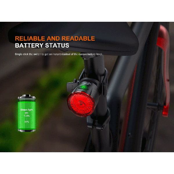 Fenix BC06R, Stop Bicicleta, Reincarcabila USB-C, 90 Lumeni, 100 Metri www.easylight.ro