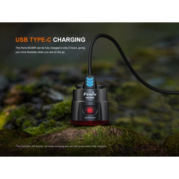 Fenix BC06R, Stop Bicicleta, Reincarcabila USB-C, 90 Lumeni, 100 Metri www.easylight.ro