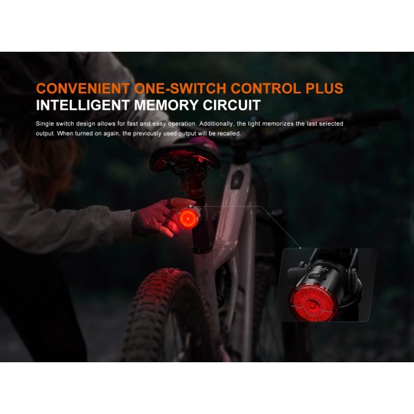 Fenix BC06R, Stop Bicicleta, Reincarcabila USB-C, 90 Lumeni, 100 Metri www.easylight.ro