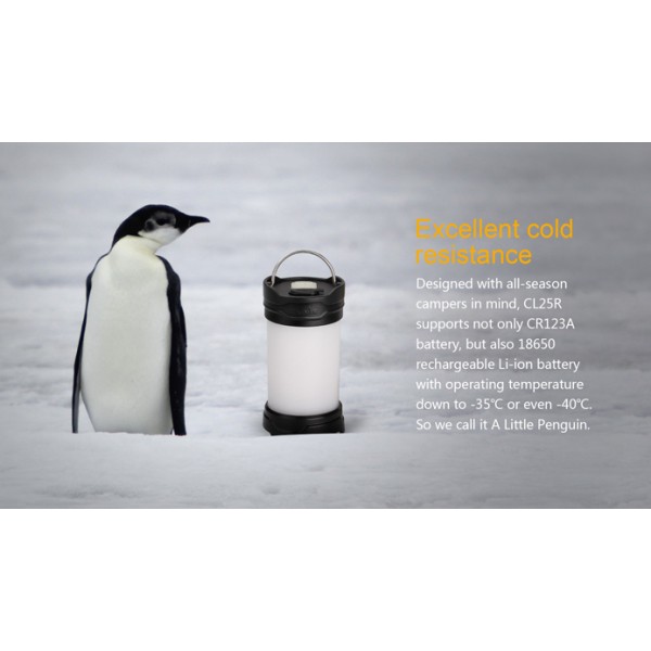 Fenix CL25 R Lanternă Reîncărcabilă pentru Camping (Neagră)