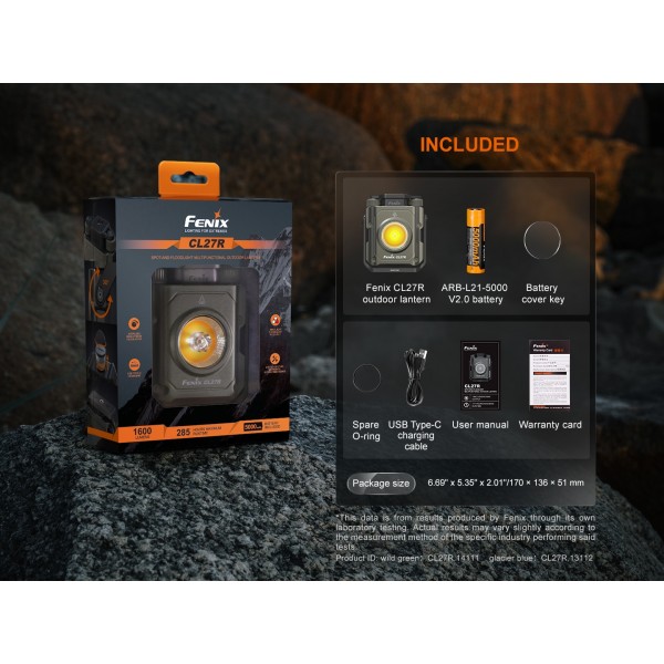 Fenix CL27R, Felinar, Reincarcabil USB-C, 1600 Lumeni, 180 Metri www.easylight.ro