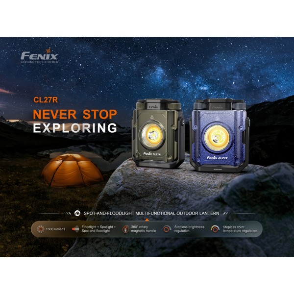 Fenix CL27R, Felinar, Reincarcabil USB-C, 1600 Lumeni, 180 Metri www.easylight.ro
