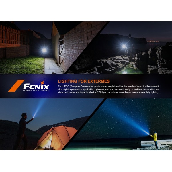 Fenix E-CP, Lanterna, Reincarcabila USB-C, 1600 Lumeni, 222 Metri, Functie Powerbank www.easylight.ro