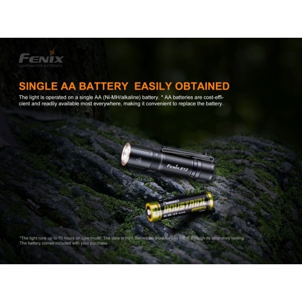 Fenix E12 V2.0, Lanternă, 160 Lumeni, 68 Metri