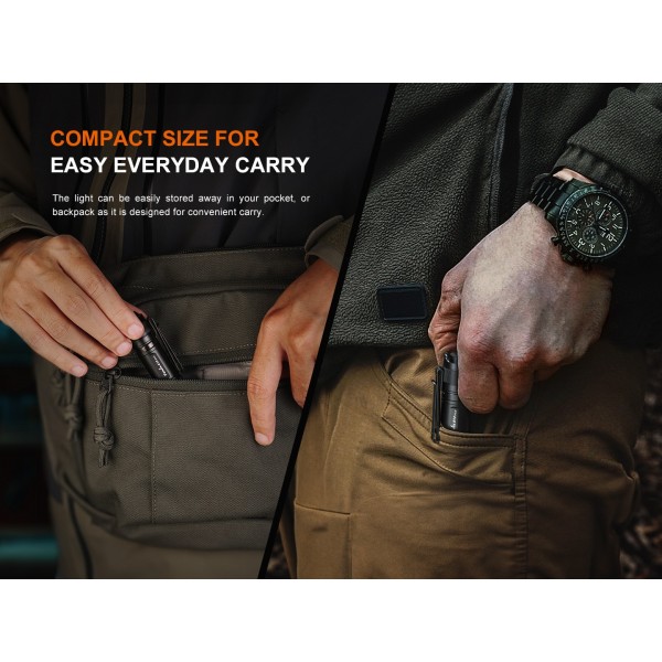 Fenix E12 V3.0, Lanterna EDC, 200 Lumeni, 78 Metri www.easylight.ro