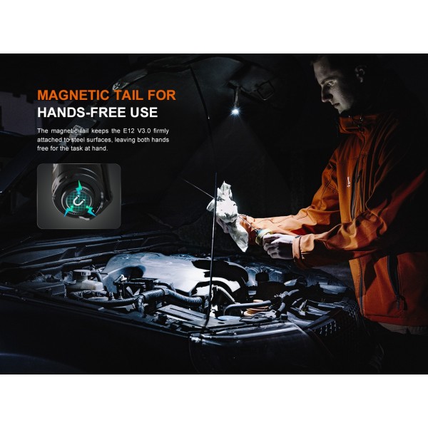 Fenix E12 V3.0, Lanterna EDC, 200 Lumeni, 78 Metri www.easylight.ro