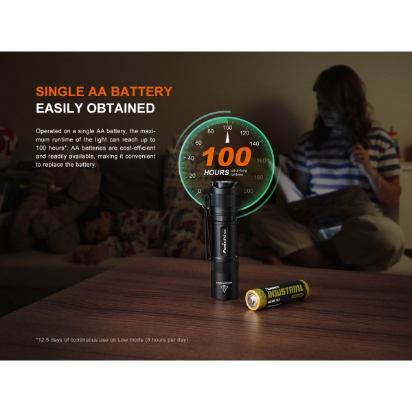 Fenix E12 V3.0, Lanterna EDC, 200 Lumeni, 78 Metri www.easylight.ro