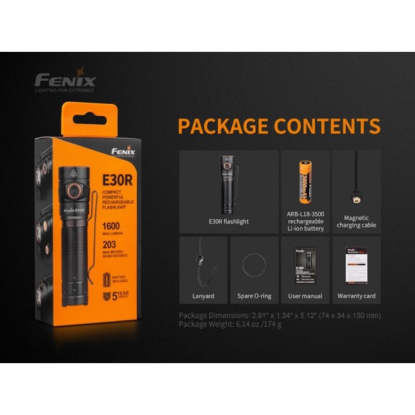 Fenix E30R, Lanterna Led 