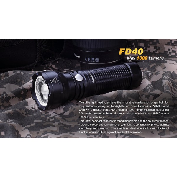 Fenix FD40, lanternă cu focus reglabil