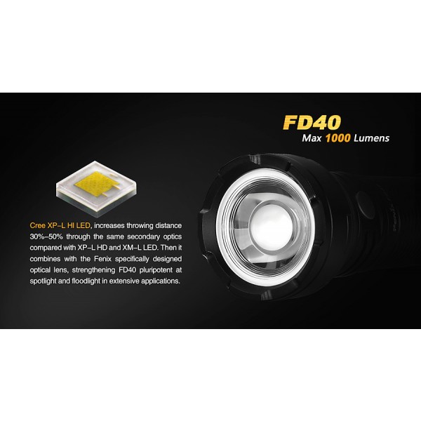 Fenix FD40, lanternă cu focus reglabil