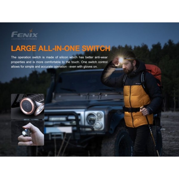 Fenix HM50R V2.0, Lanternă Frontală, Reîncărcabilă USB-C, 700 Lumeni, 115 Metri