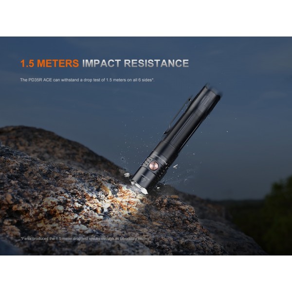 Fenix PD35R ACE, Lanternă Profesională, Reincarcabila USB-C, 2000 Lumeni, 380 Metri