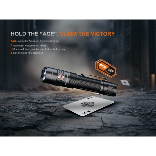 Fenix PD35R ACE, Lanternă Profesională, Reincarcabila USB-C, 2000 Lumeni, 380 Metri