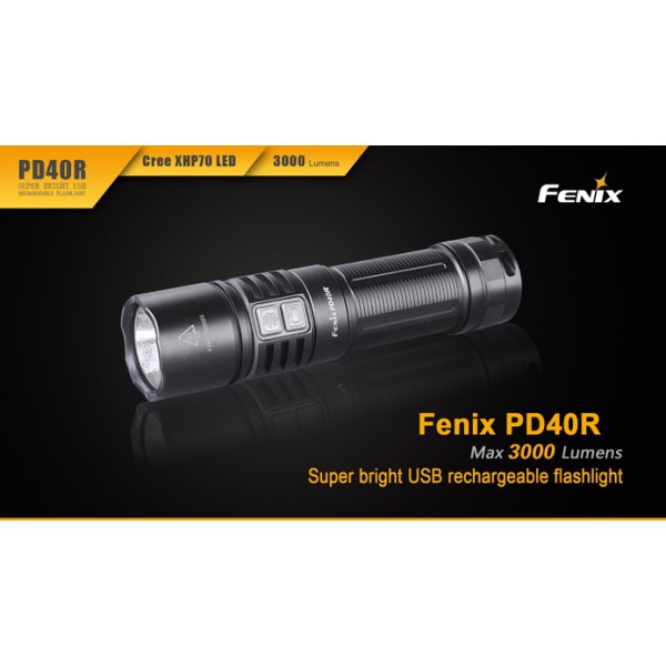 Fenix PD40R (Lanternă Reîncărcabilă USB, 3000 de lumeni)