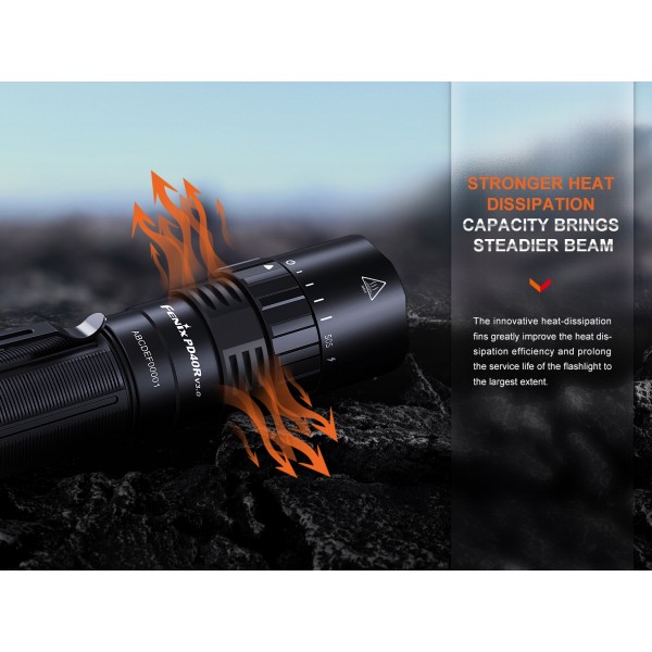 Fenix PD40R V3.0, Lanternă Profesionala, Reîncărcabilă USB-C, 3000 Lumeni, 500 Metri