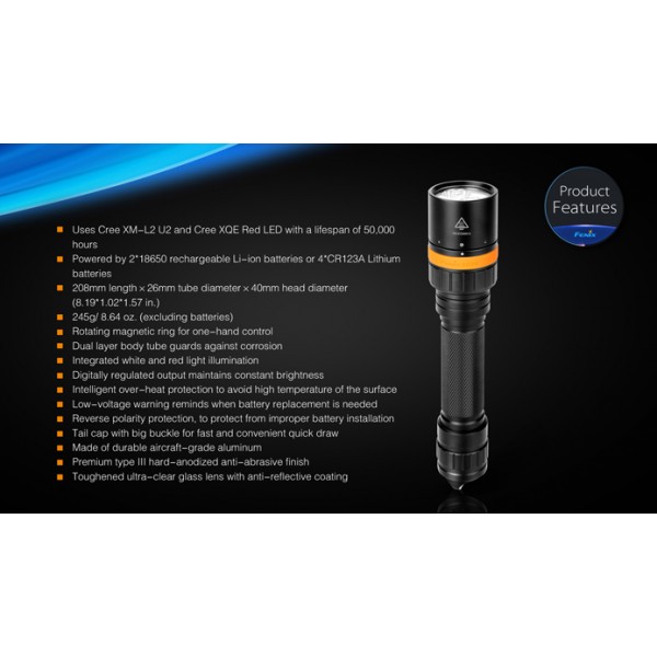 Fenix SD20  (Lanterna Pentru Scufundari) 