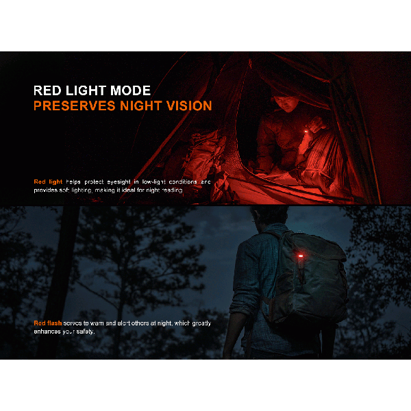 Fenix SW05R-Red, Lanterna Clip-on, Reincarcabila USB-C, 150 Lumeni, 39 Metri, Lumina Rosie Secundara www.easylight.ro