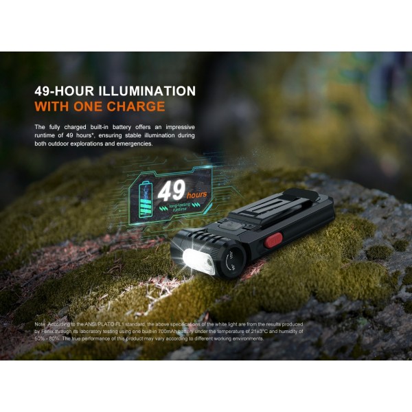 Fenix SW05R-Red, Lanterna Clip-on, Reincarcabila USB-C, 150 Lumeni, 39 Metri, Lumina Rosie Secundara www.easylight.ro