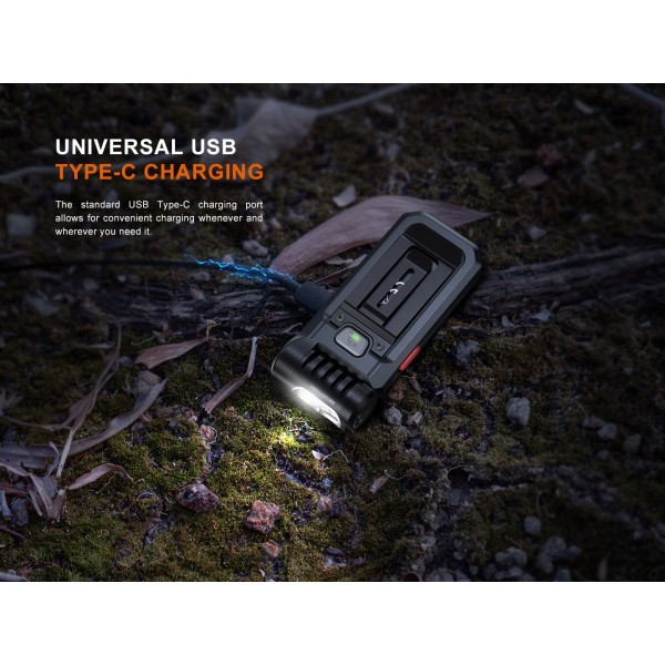 Fenix SW05R-Red, Lanterna Clip-on, Reincarcabila USB-C, 150 Lumeni, 39 Metri, Lumina Rosie Secundara www.easylight.ro
