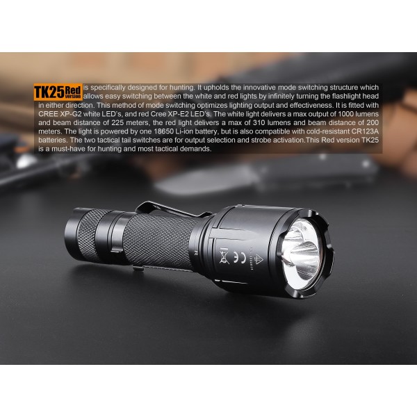 Fenix TK25, Led Rosu, Lanterna Led