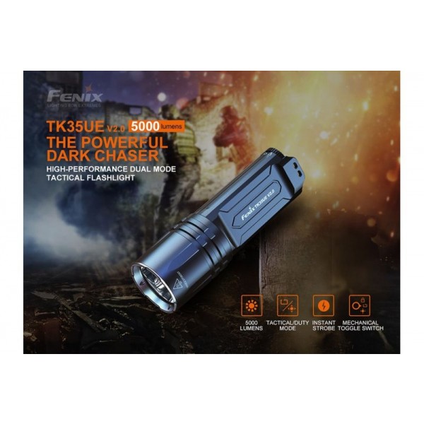 Fenix TK35UE V2.0, Lanternă Profesională, Reîncărcabilă USB-C, 5000 Lumeni, 320 Metri