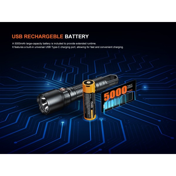 Fenix WF25RM, Lanternă Profesionala, Reîncărcabilă Magnetic, 3000 Lumeni, 370 Metri, Lumina UV