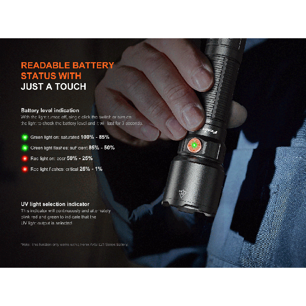 Fenix WF25RM, Lanternă Profesionala, Reîncărcabilă Magnetic, 3000 Lumeni, 370 Metri, Lumina UV